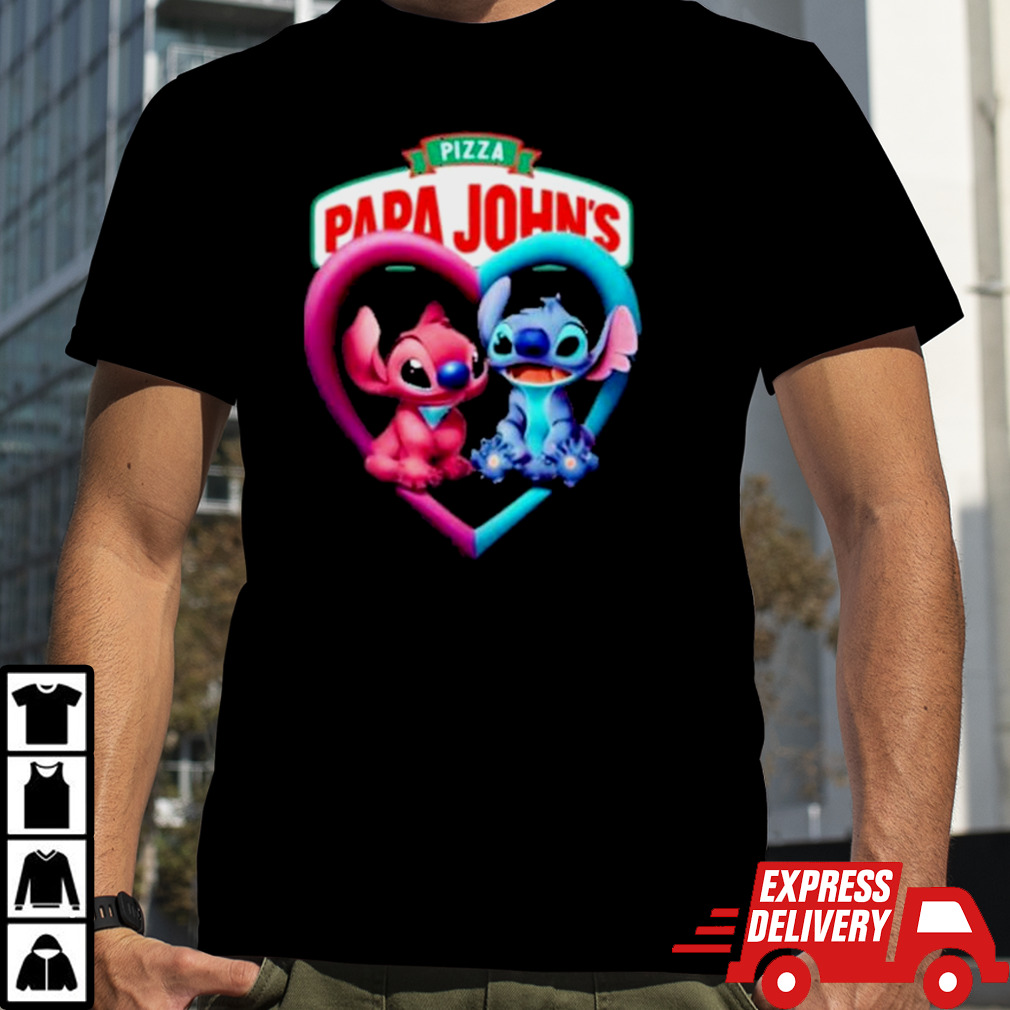 Valentine Stitch Pizza Papa John’s shirt