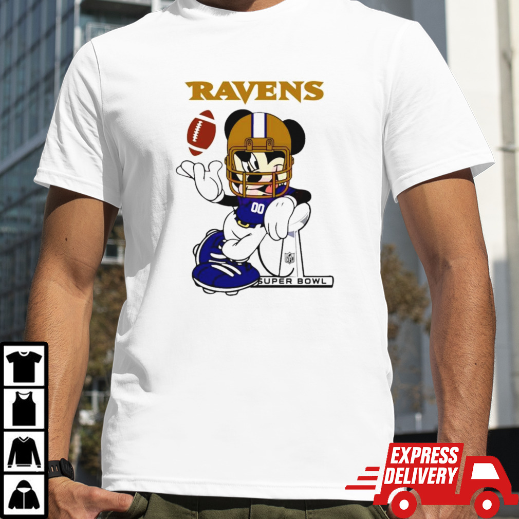 Baltimore Ravens Mickey Mouse Super Bowl shirt