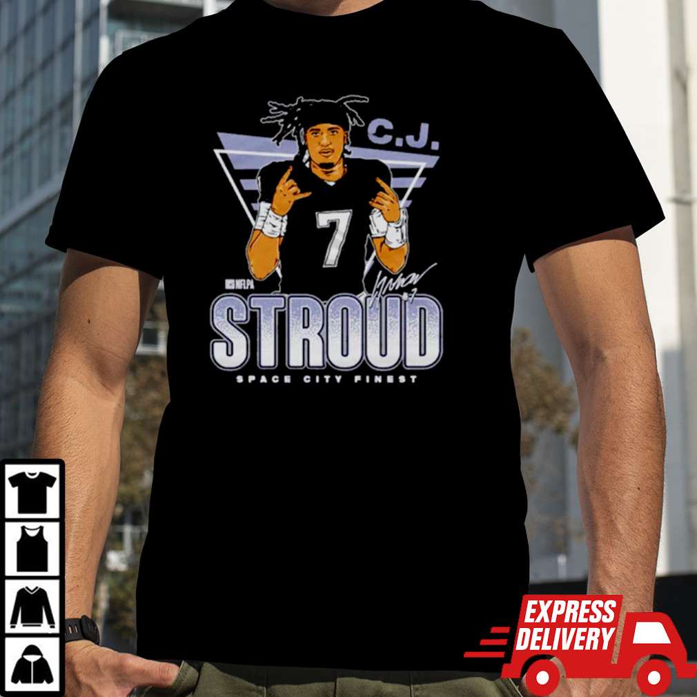 C.J. Stroud Houston Space City Finest Football Signature shirt