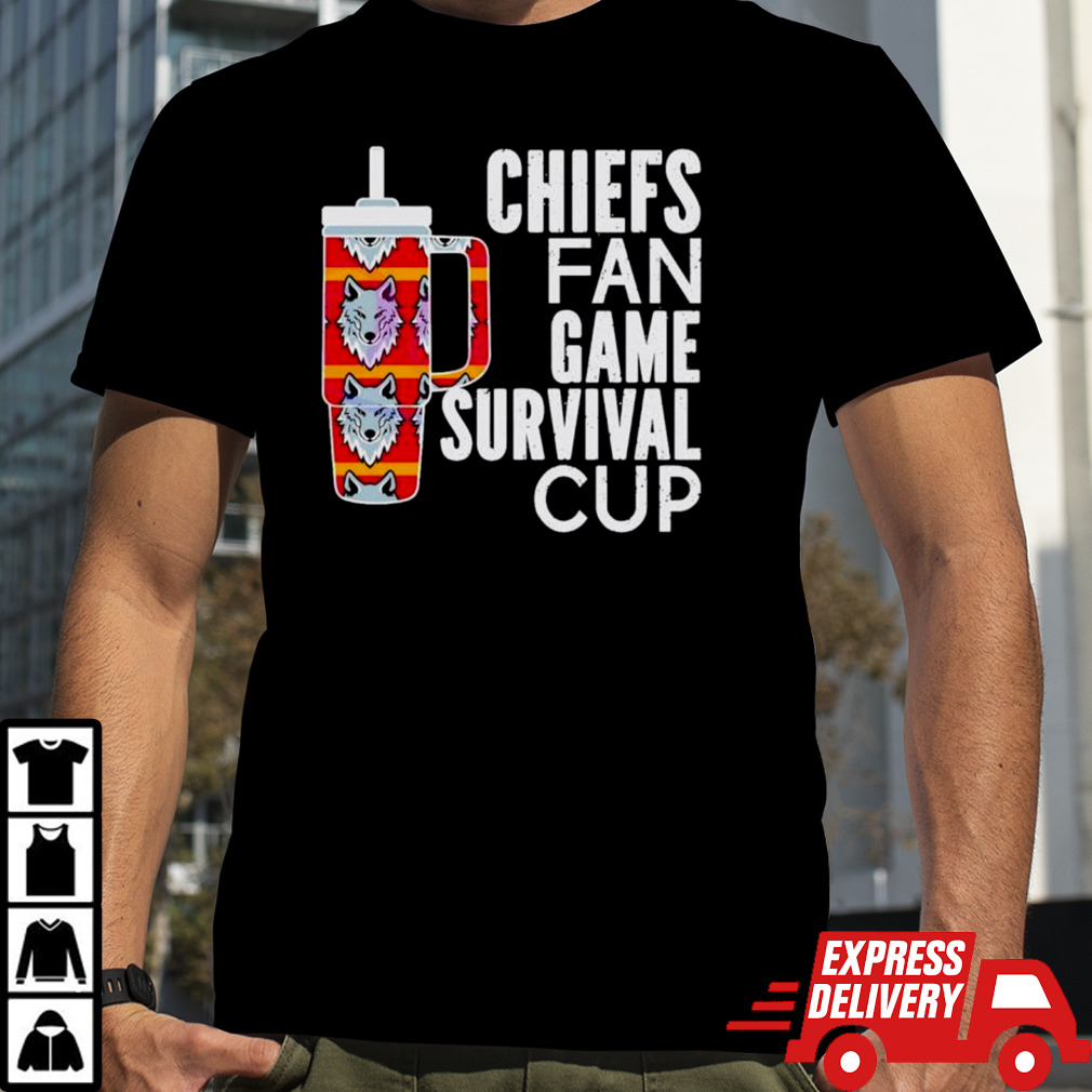 Chiefs fan game survival cup shirt