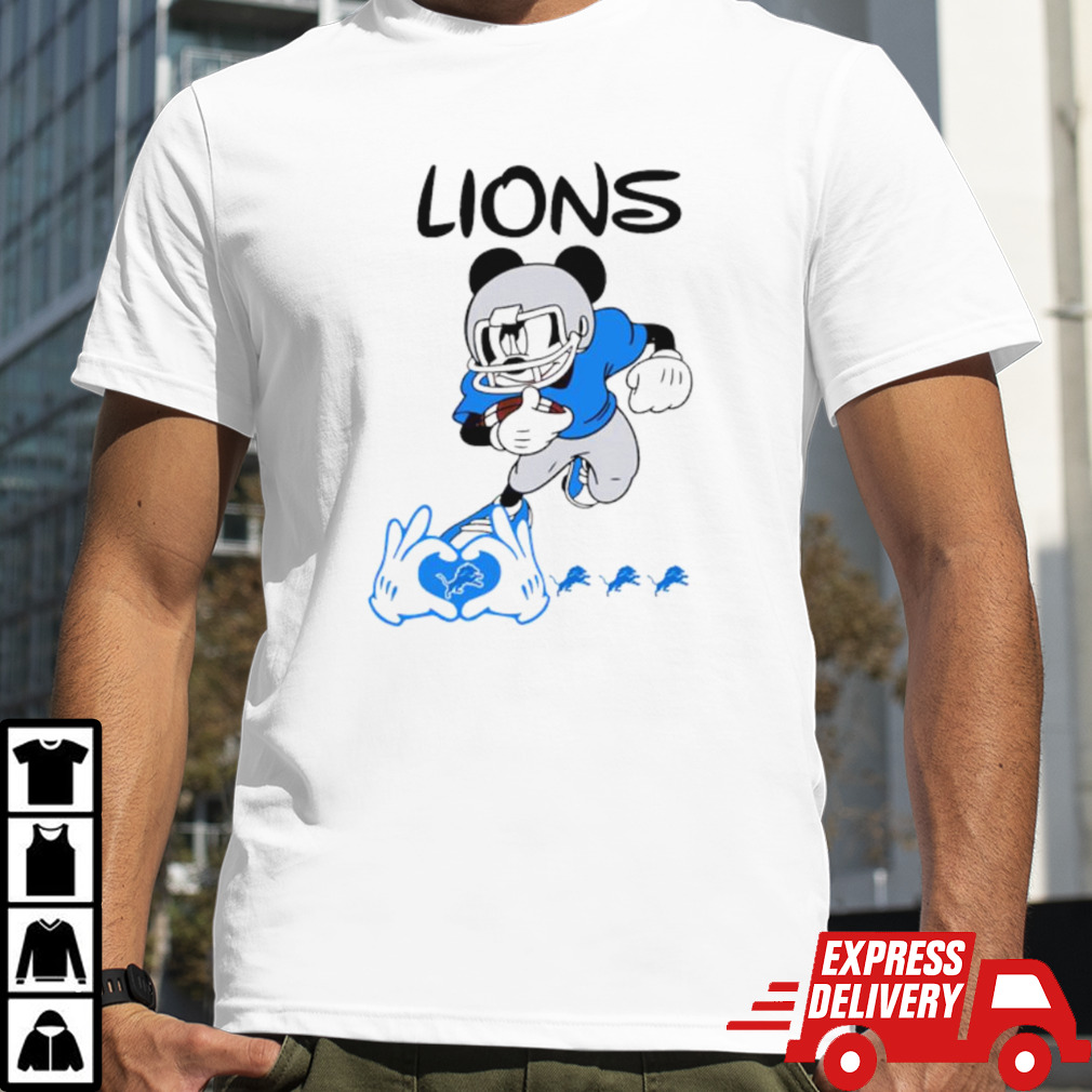 Detroit Lions Mickey Love NFL Cartoon Football shirt