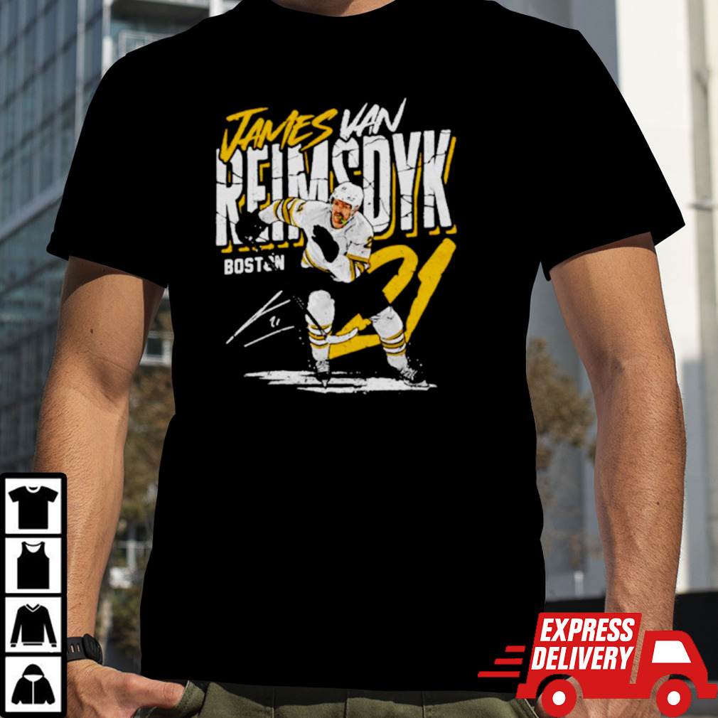 James van Reimsdyk Boston crack hockey signature shirt