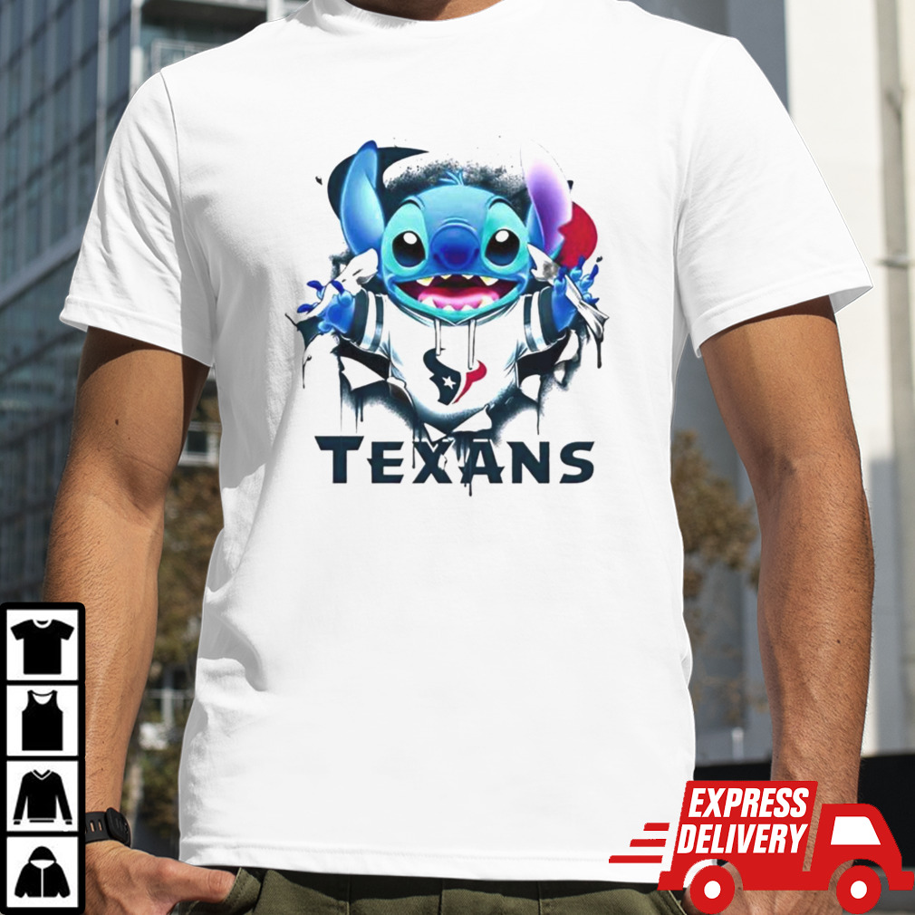 Stitch Inside Houston Texans Logo 2024 T-shirt