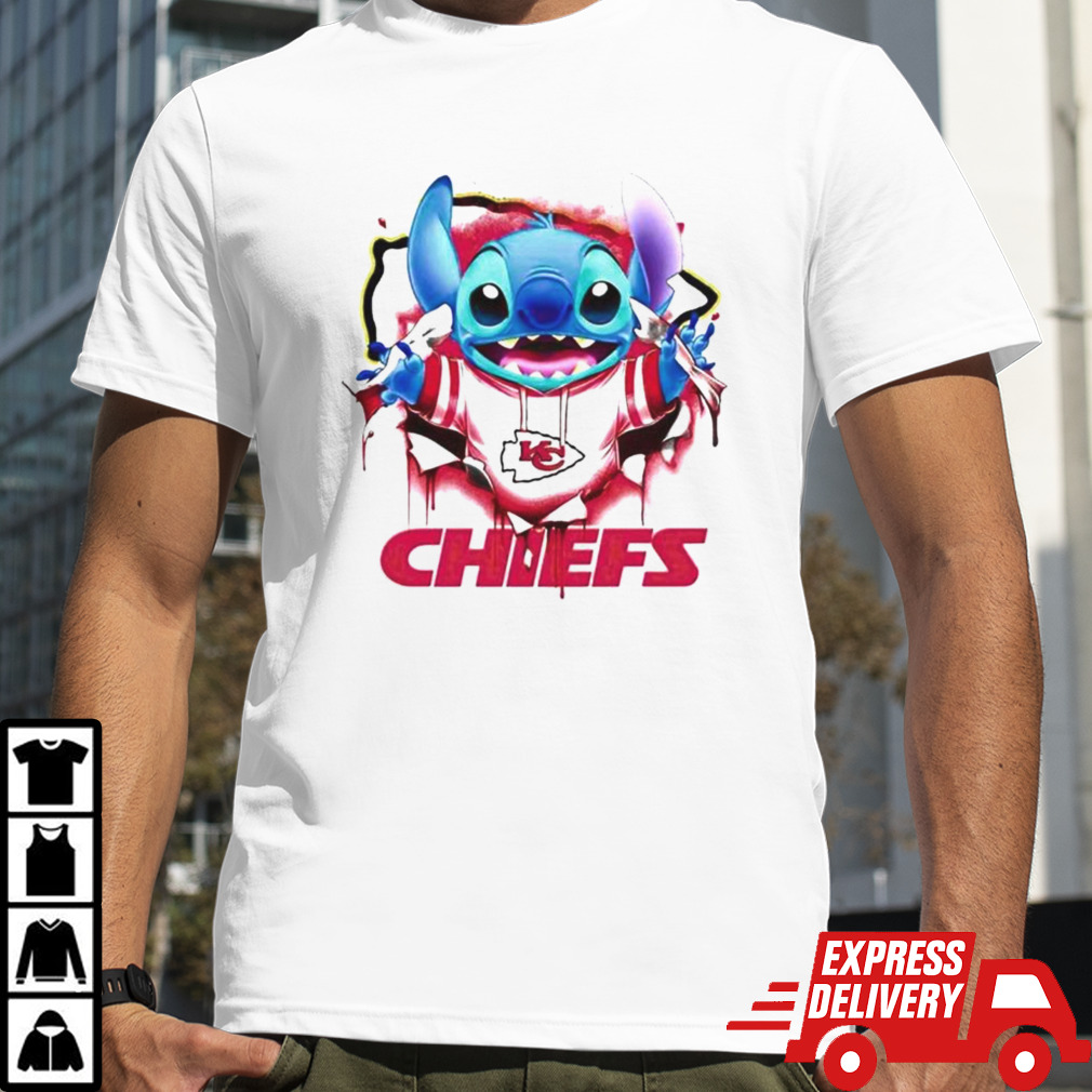 Stitch Inside Kansas City Chiefs Logo 2024 T-shirt