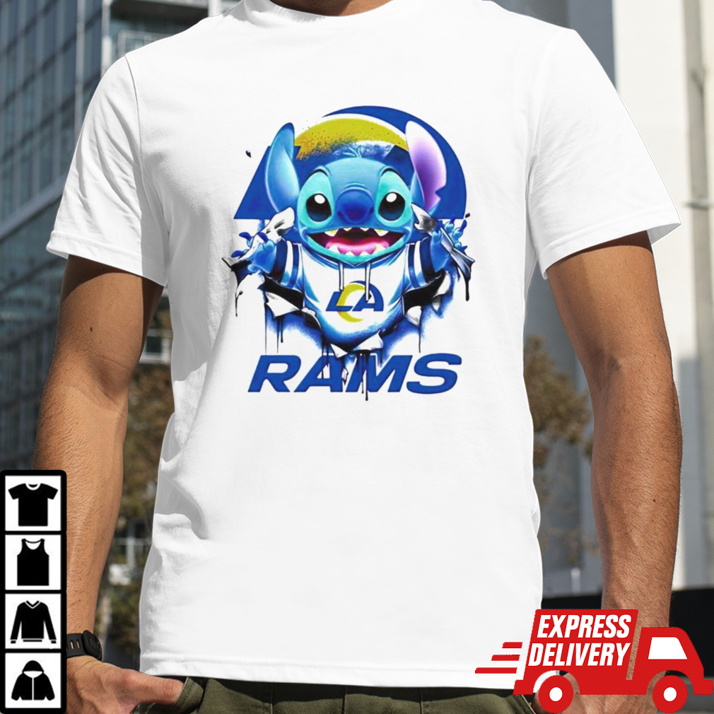 Stitch Inside Los Angeles Rams Logo 2024 T-shirt