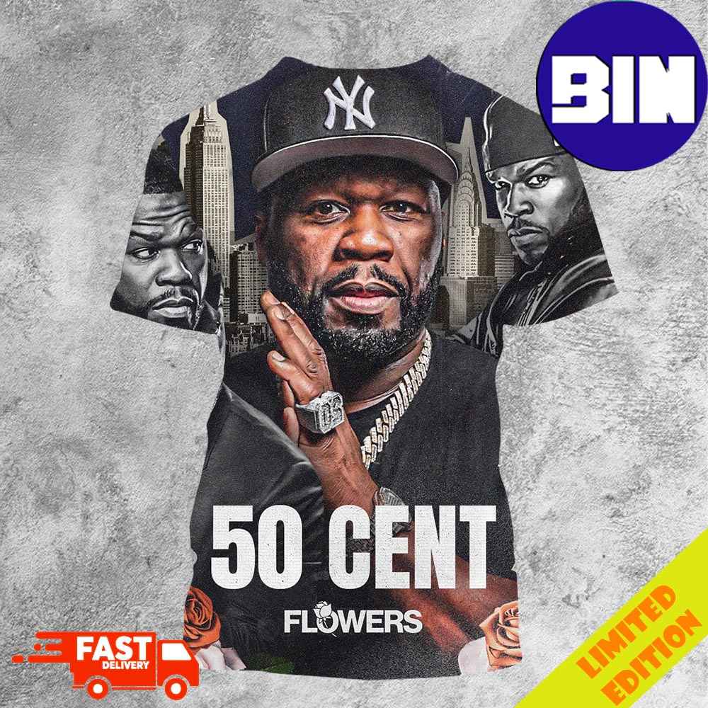 50 Cent Flowers As One Of The Most Influential Figures In Hip Hop 3D T-Shirt