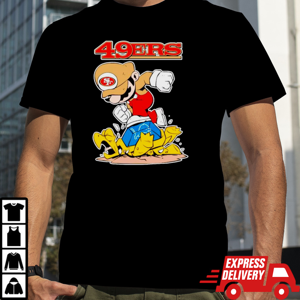 Awesome Mario 49ers Stomps On Detroit Lions shirt