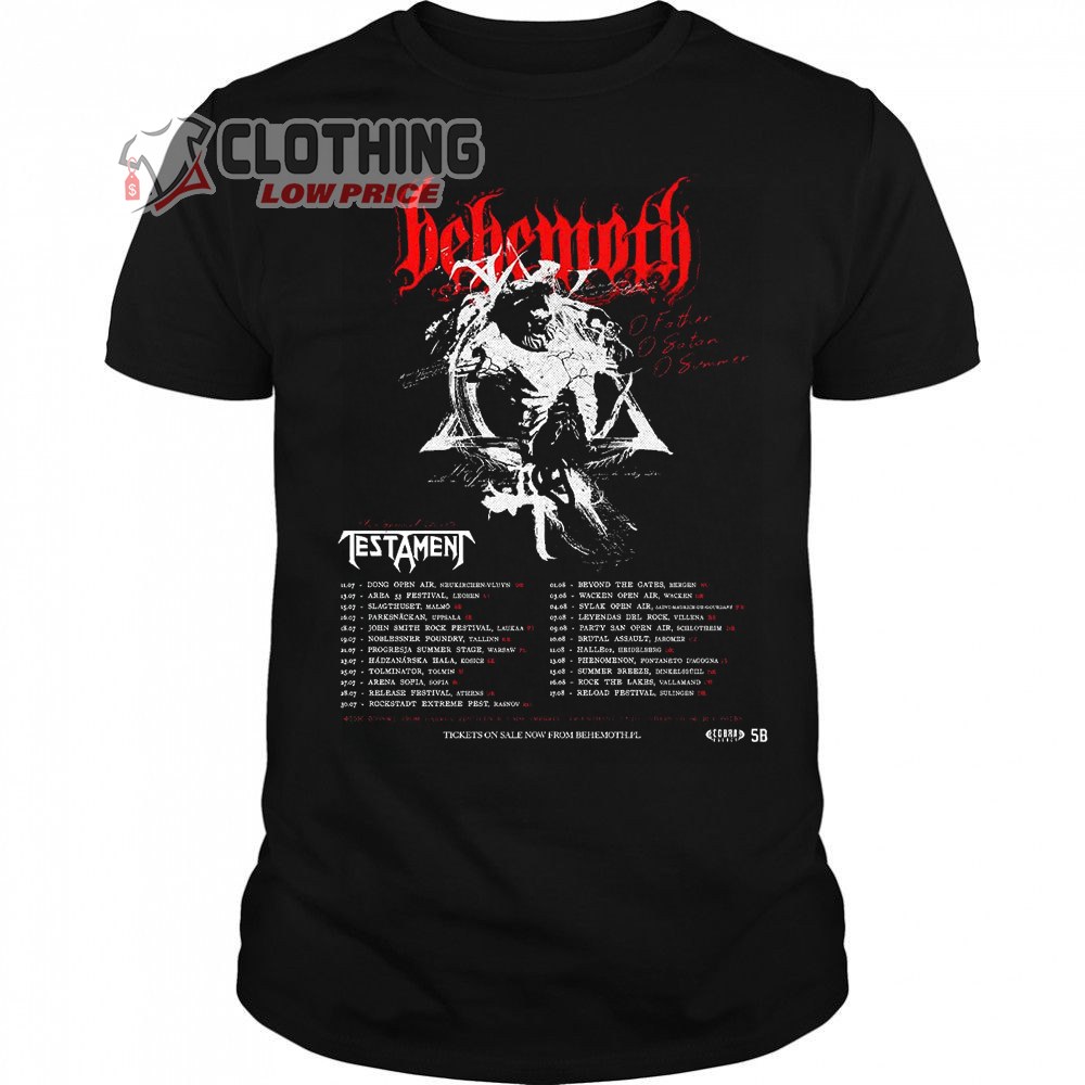 Behemoth O Father, O Satan, O Svmmer Tour 2024 With Testament Fan Gifts Classic T-Shirt