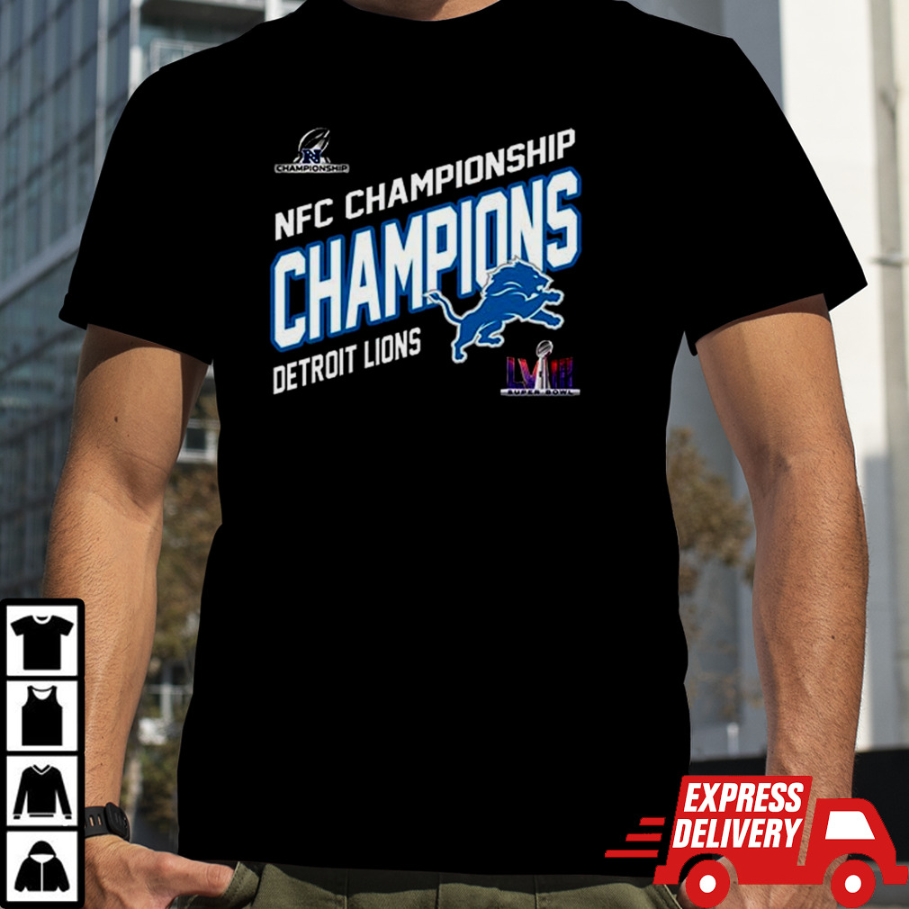 Congratulations Detroit Lions NFC Championship Winners Merchandise Champions Logo Super Bowl LVIII 2024 Fan Gifts Merchandise T-Shirt