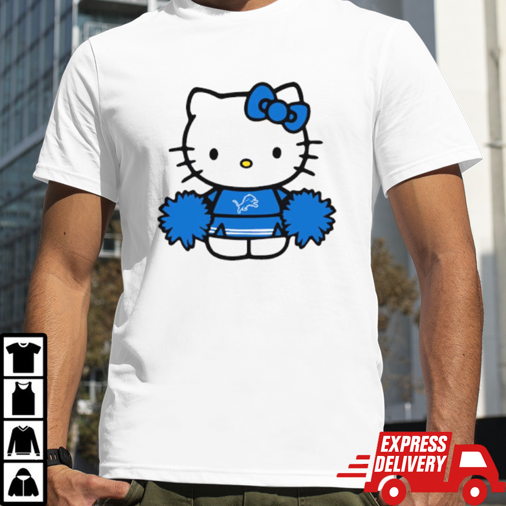 Hello Kitty Detroit Lions Cheerleader shirt