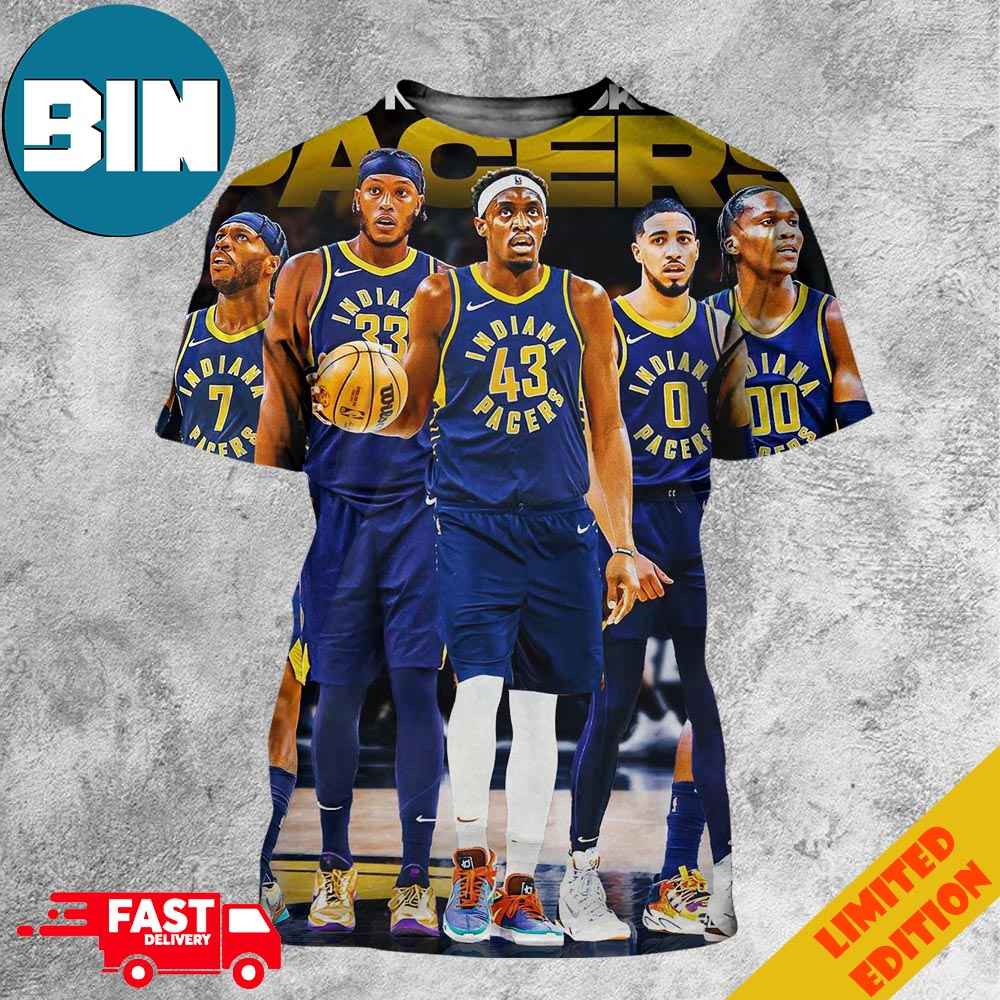 Hield Buddy Turner Myles Pascal Siakam Haliburton Tyrese Bennedict Mathurin New Look Indiana Pacers 3D T-Shirt