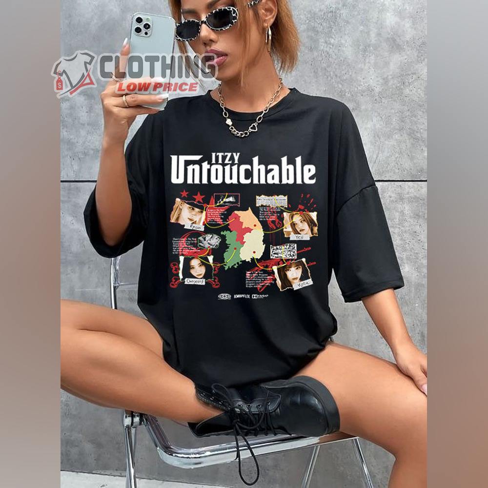 Itzy Untouchable Vinatge Merch, Itzy 90S Graphic Tee, Itzy Born To Be T-Shirt