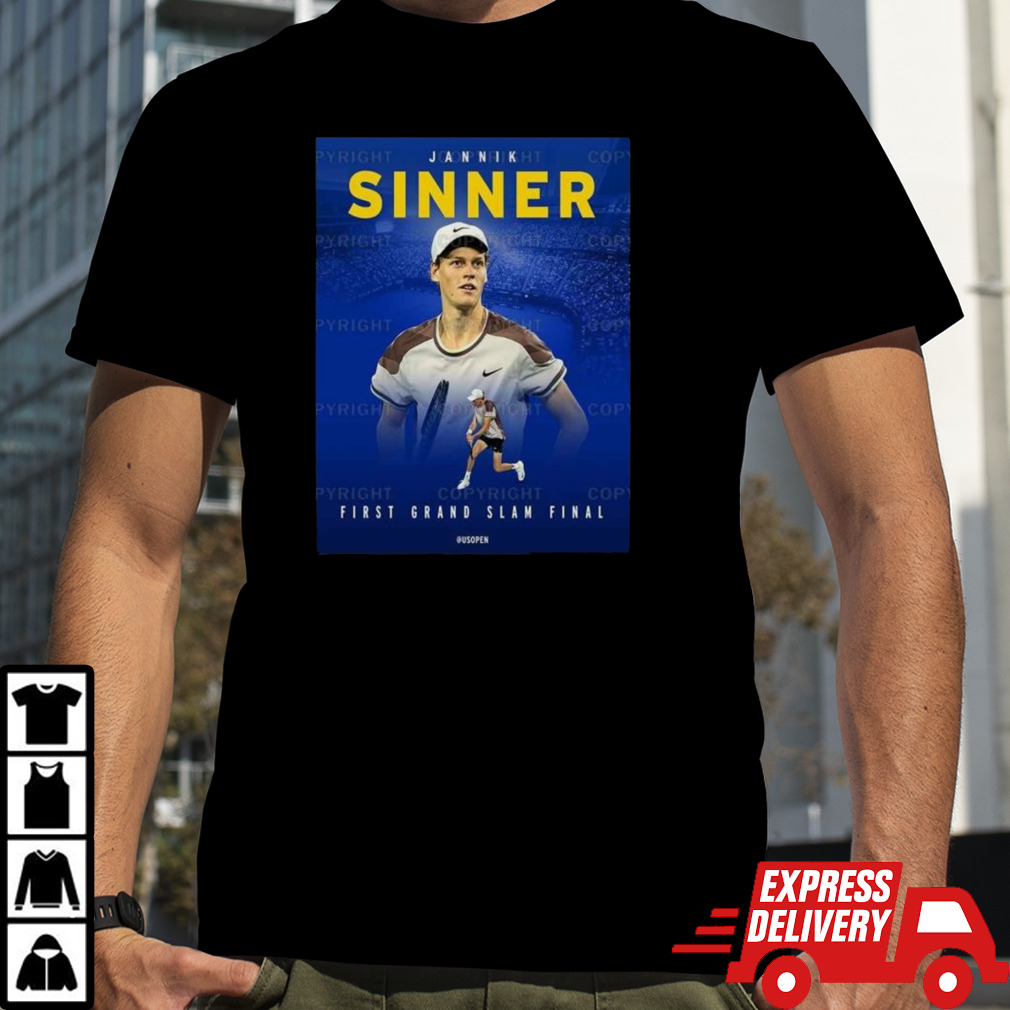 Jannik Sinner US Open Tennis First Grand Slam Final 2024 Congratulations Forza T-Shirt