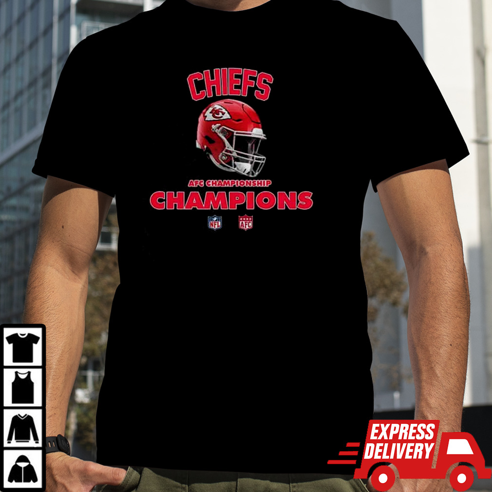 Kansas City Chiefs AFC Championship Season 2023-2024 NFL Super Bowl LVII Merchandise Helmet Winners Fan Gifts Merchandise T-Shirt