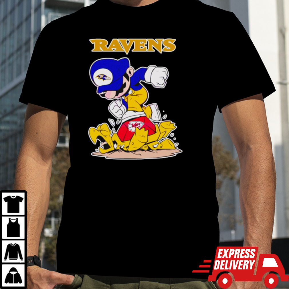 Mario Ravens Stomps on Kansas City Chiefs football shirt