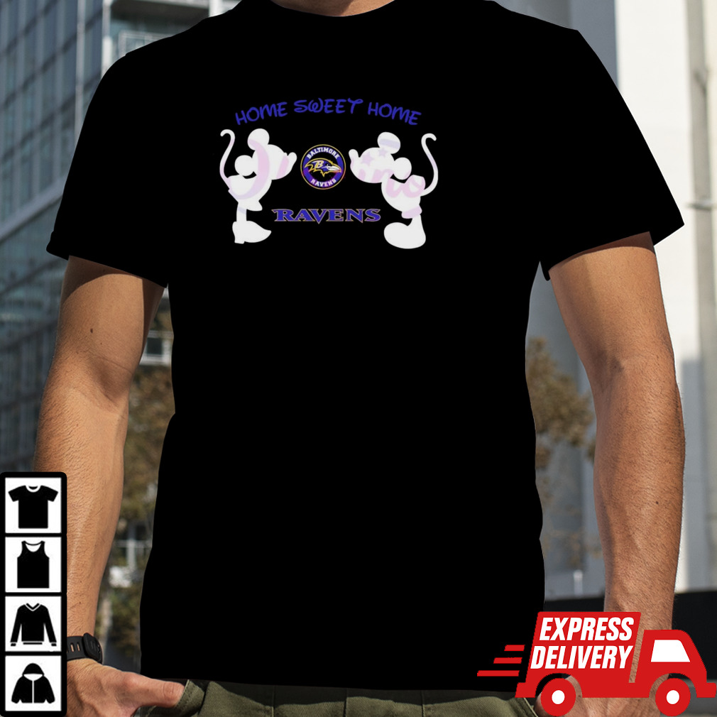 Mickey Minnie Home Sweet Home Ravens Shirt