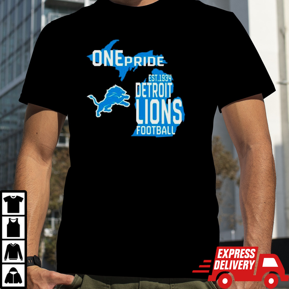 One pride Detroit Lions Football shirt