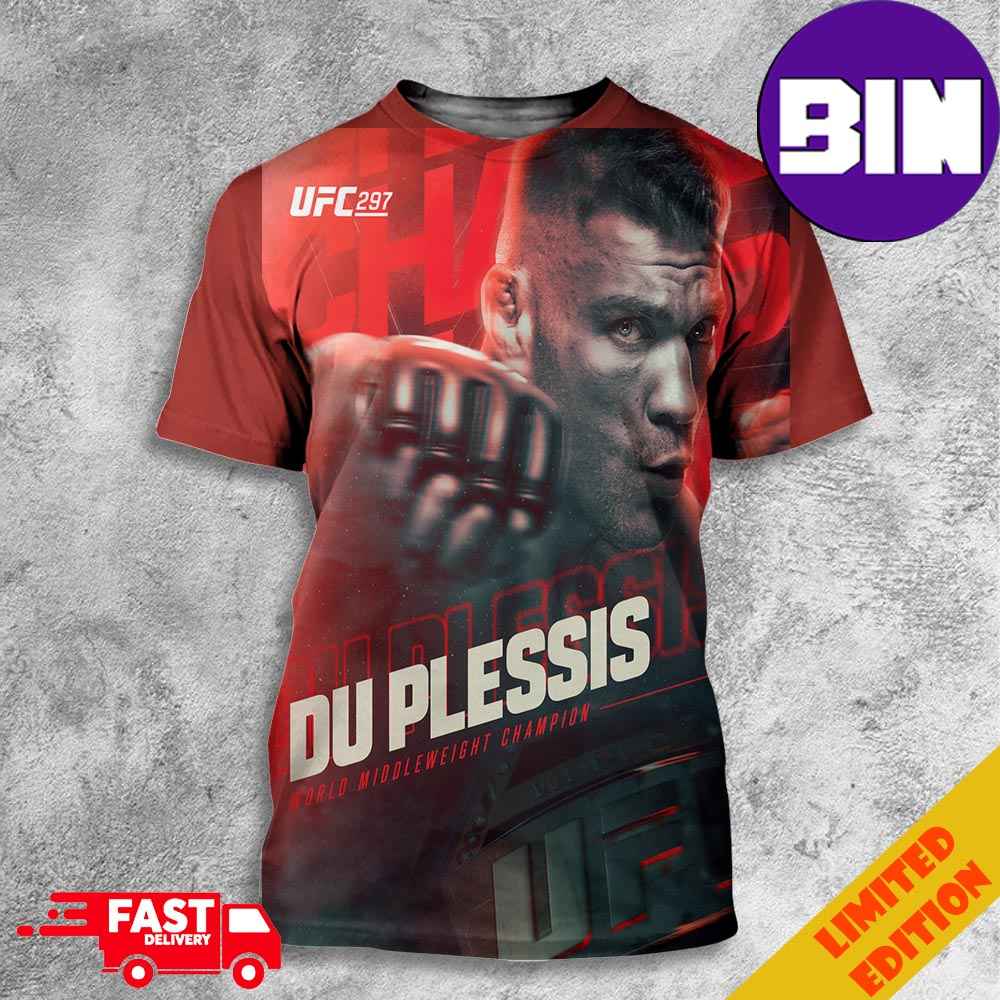 The Belt Is Going To South Africa Dricus Du Plessis Defeats Sean Strickland And Become New Middleweight Champion Of The World UFC 297 Winners 3D T-Shirt