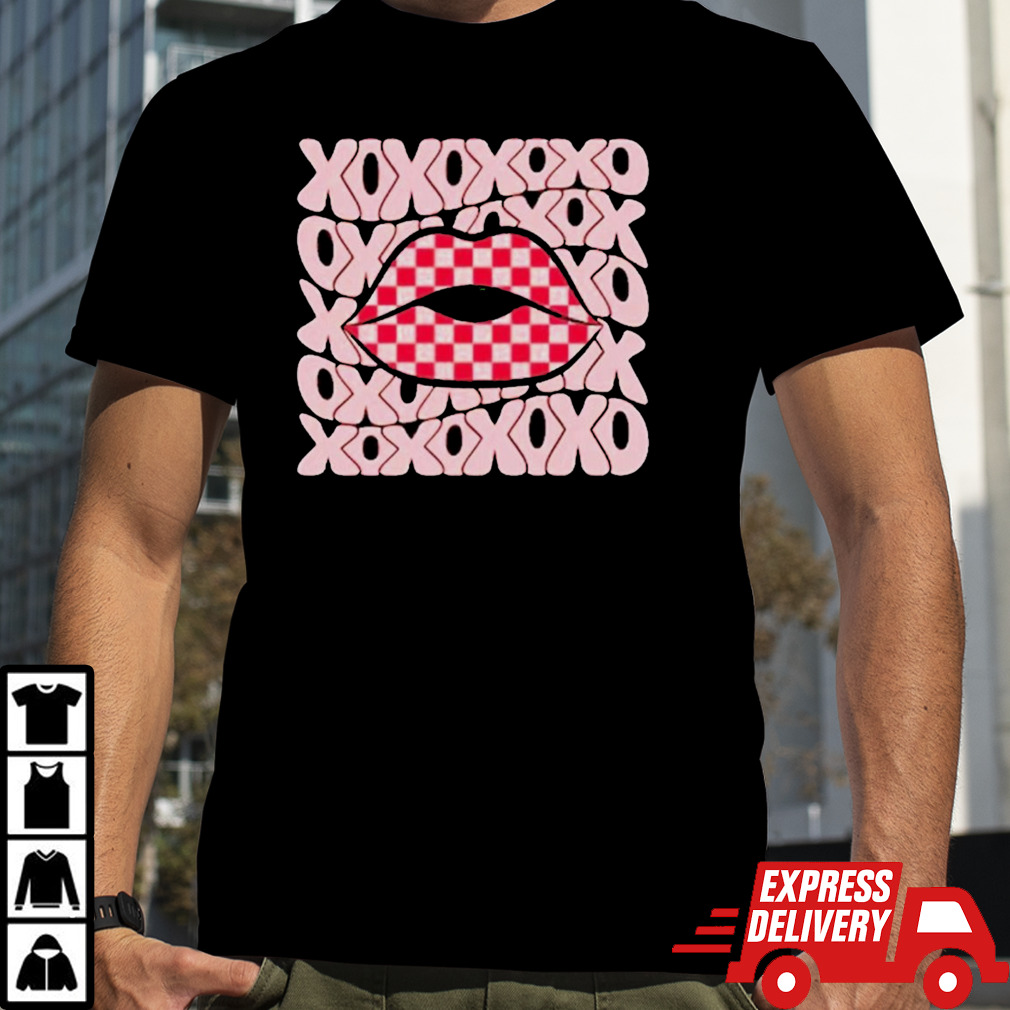 Xoxo Retro Checkered Lips Shirt