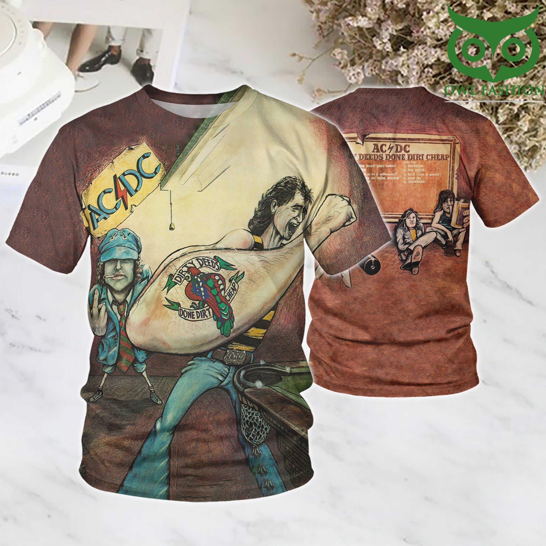 ACDC Dirty deeds 3D T Shirt