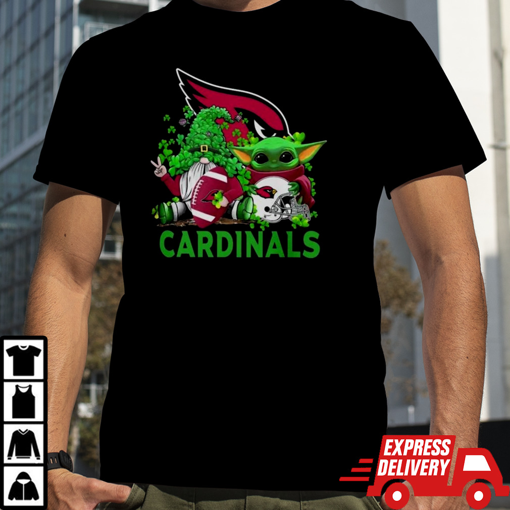 Arizona Cardinals Baby Yoda Happy St.patrick’s Day Shamrock 2024 T-Shirt