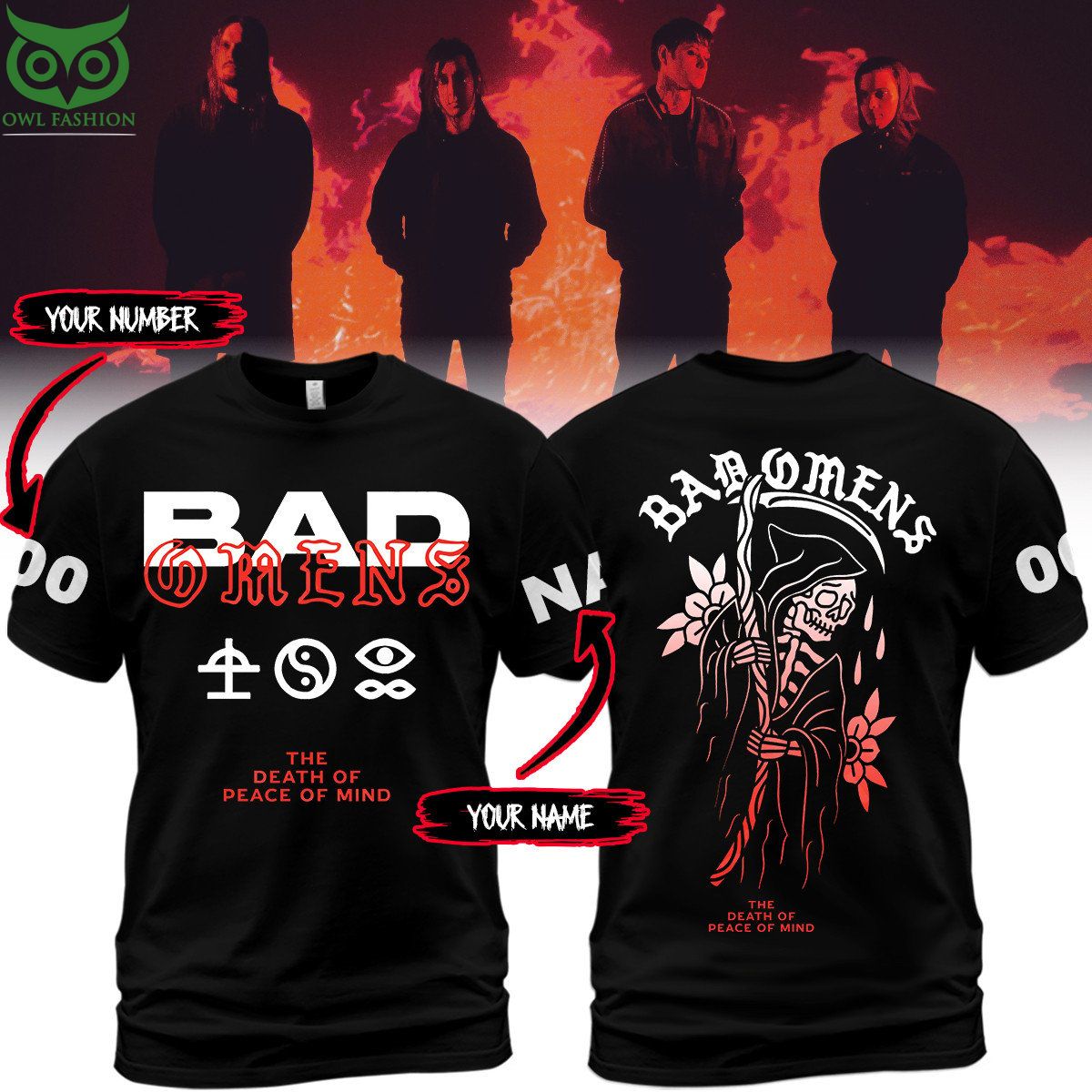 Bad Omens Tour 2023 Customized 3D Tshirt