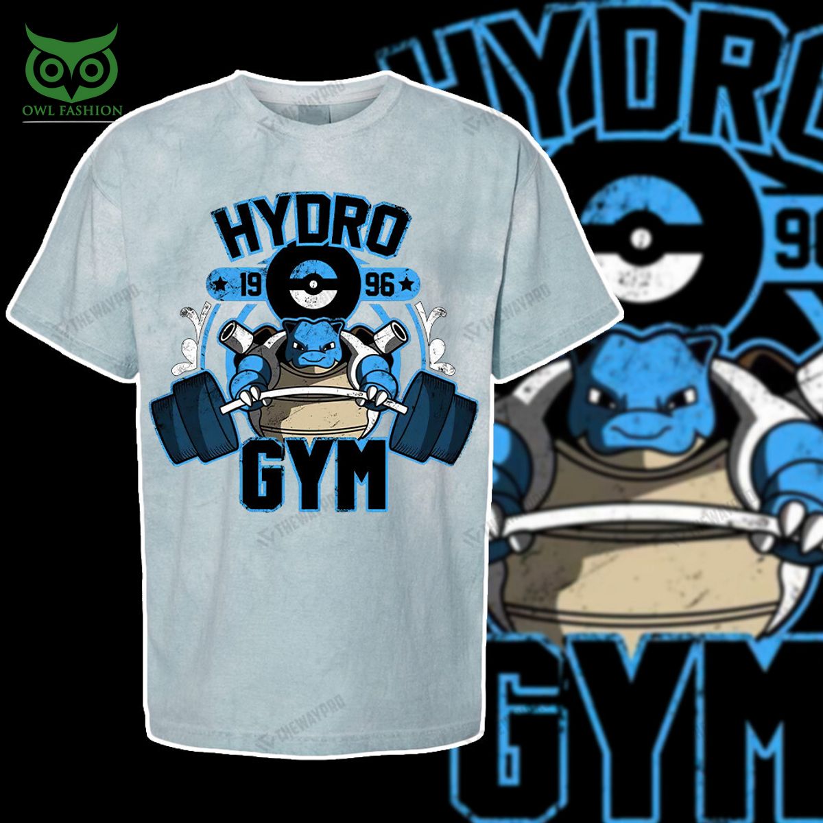 Blastoise Hydro Gym Pokemon Anime Custom 3D T-shirt