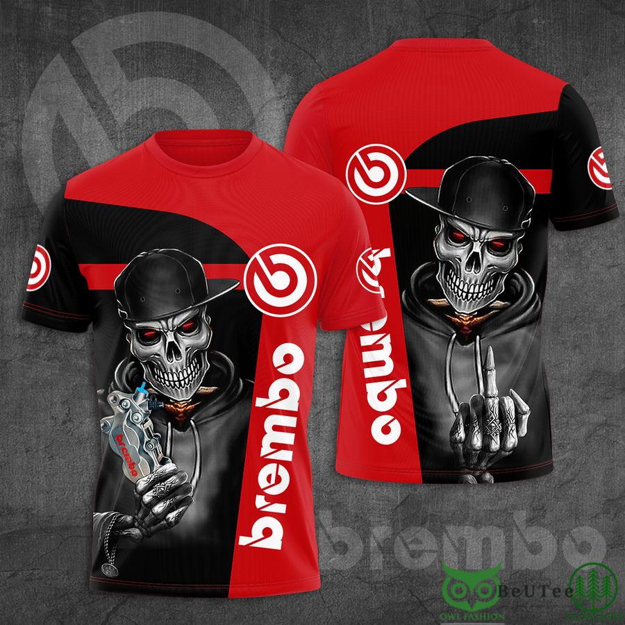 Brembo Horror Skull Red 3D Tshirt