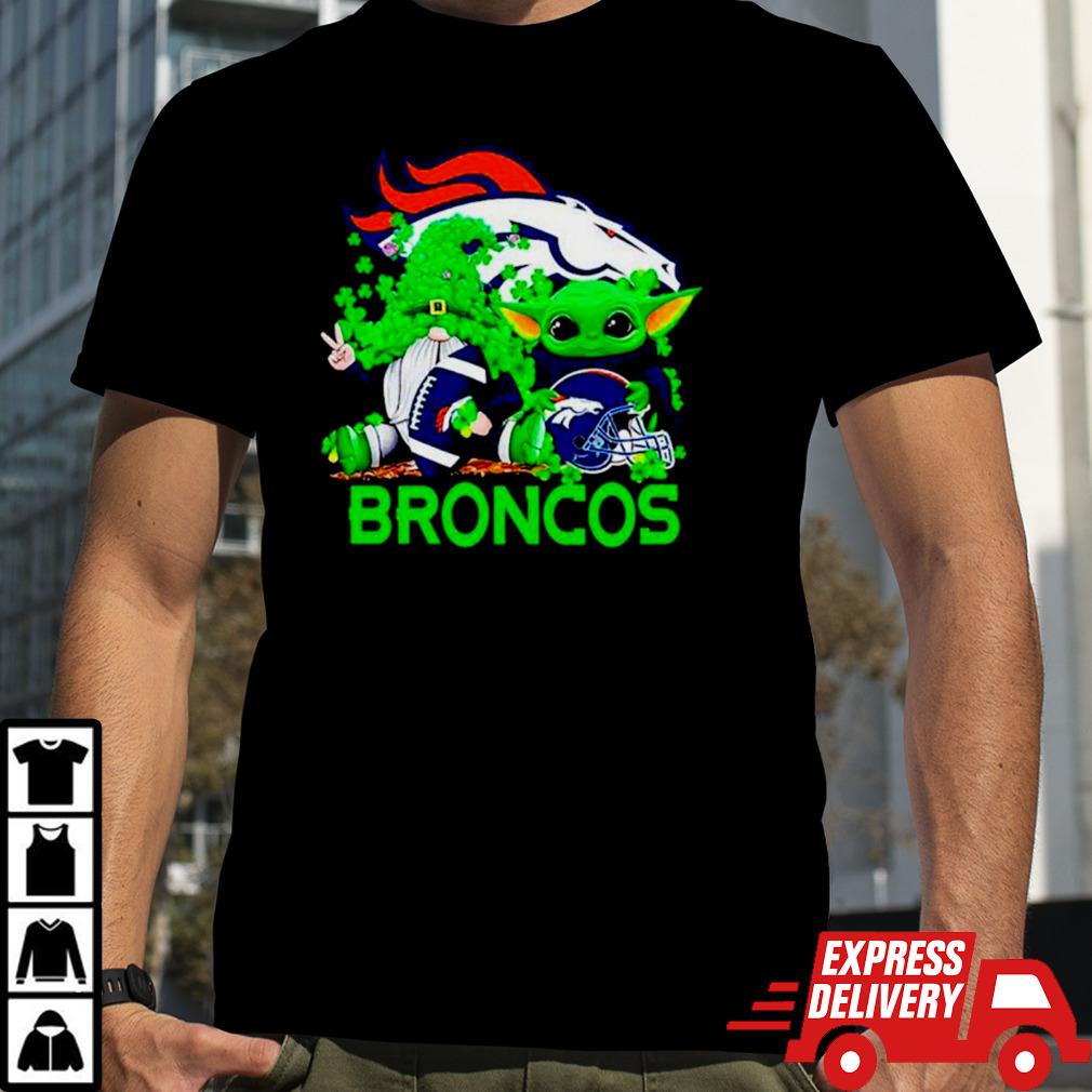 Denver Broncos Baby Yoda Happy St.Patrick’s Day Shamrock shirt