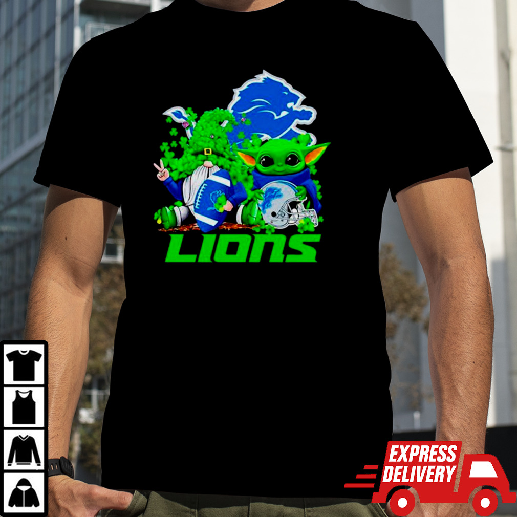 Detroit Lions Baby Yoda Happy St.Patrick’s Day Shamrock shirt