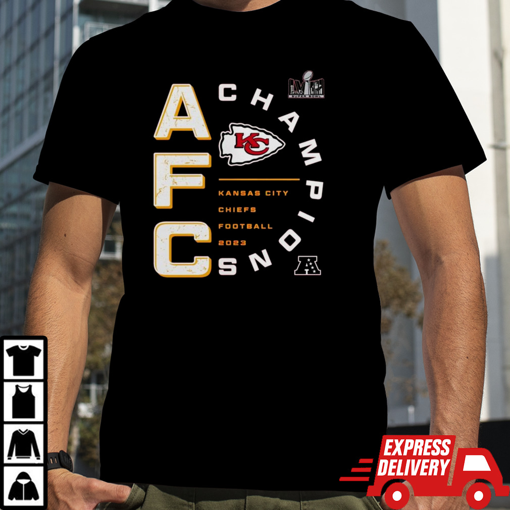 Kansas City Chiefs 2023 AFC Champions Right Side Draw T-Shirt