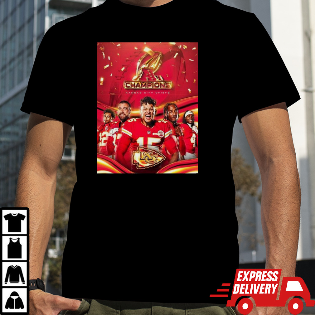 Kansas City Chiefs Back To Back AFC Championship Game Champions 2024 T-Shirt