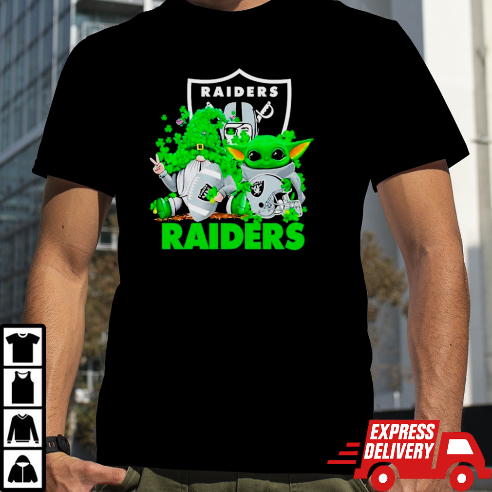 Las Vegas Raiders Baby Yoda Happy St.Patrick’s Day Shamrock shirt