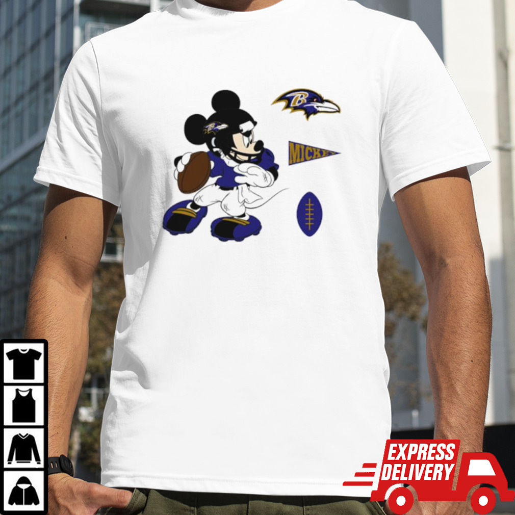 Mickey mouse player Baltimore Ravens Disney football shirt