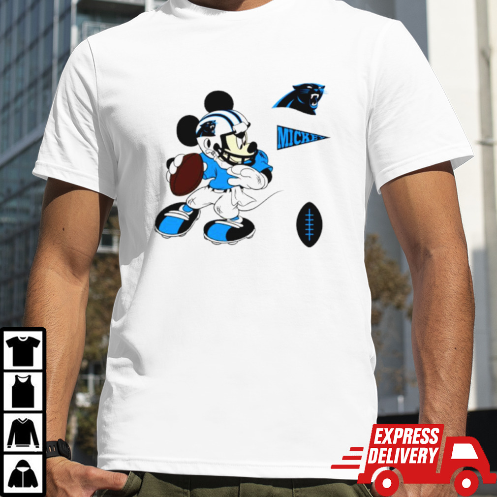 Mickey mouse player Carolina Panthers Disney football shirt