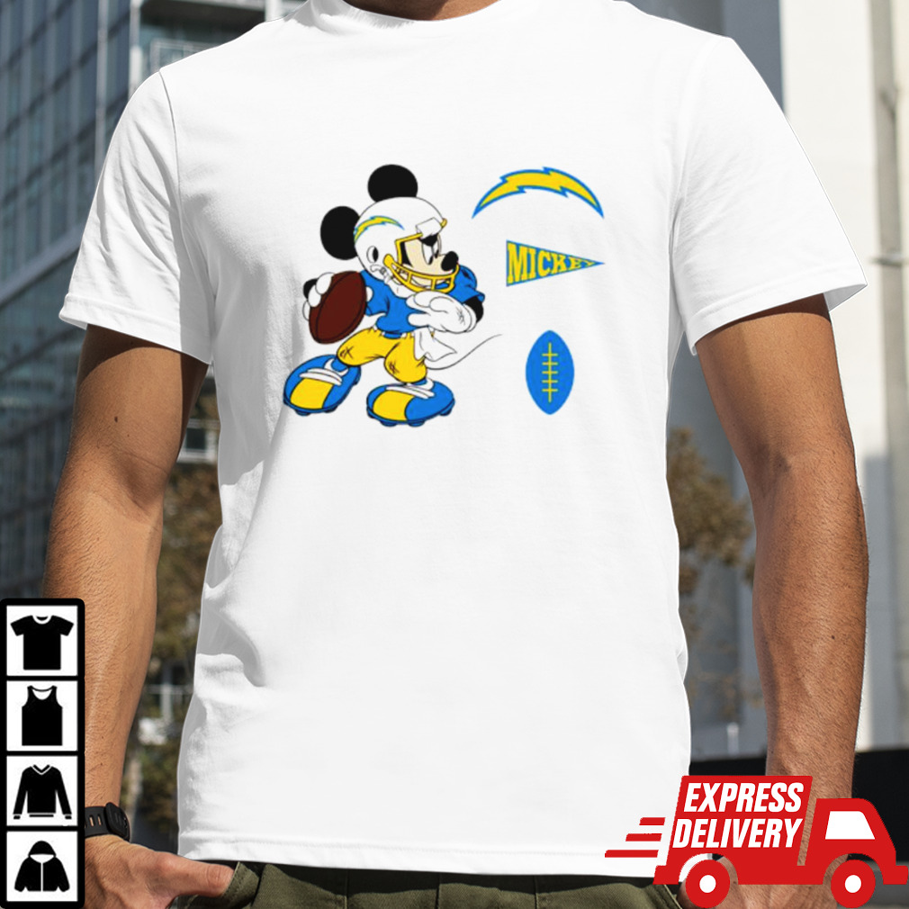 Mickey mouse player Los Angeles Chargers Disney football shirt