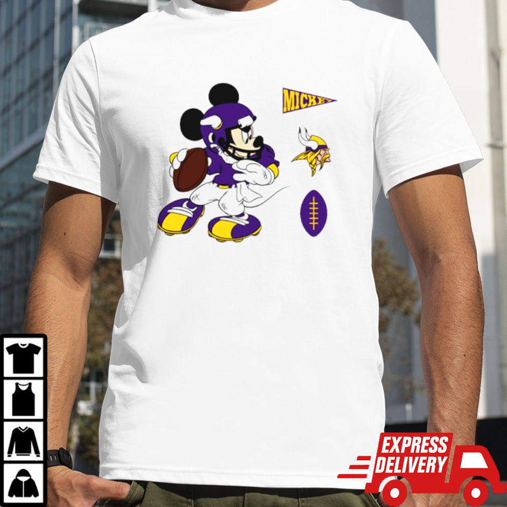 Mickey mouse player Minnesota Vikings Disney football shirt