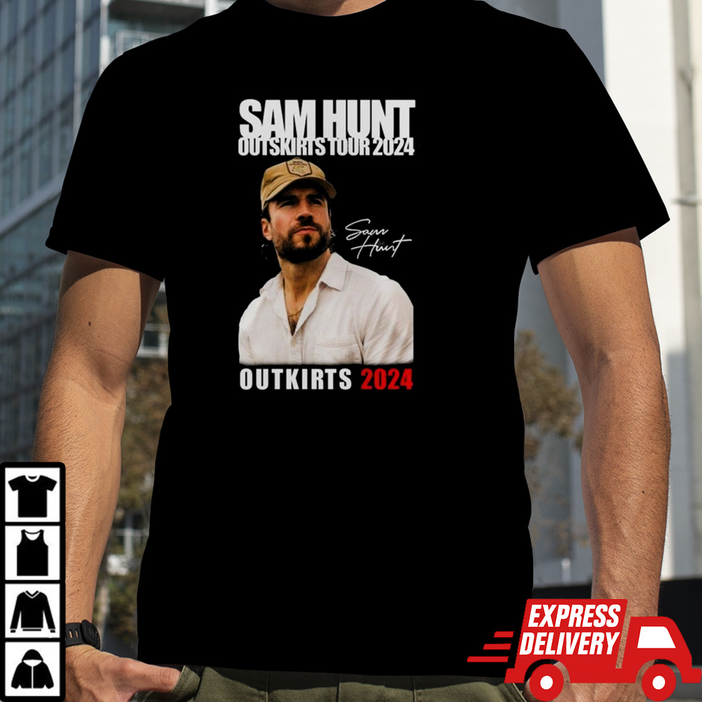 Sam Hunt Outskirts Tour 2024 With Brett Young & Lily Rose T-Shirt