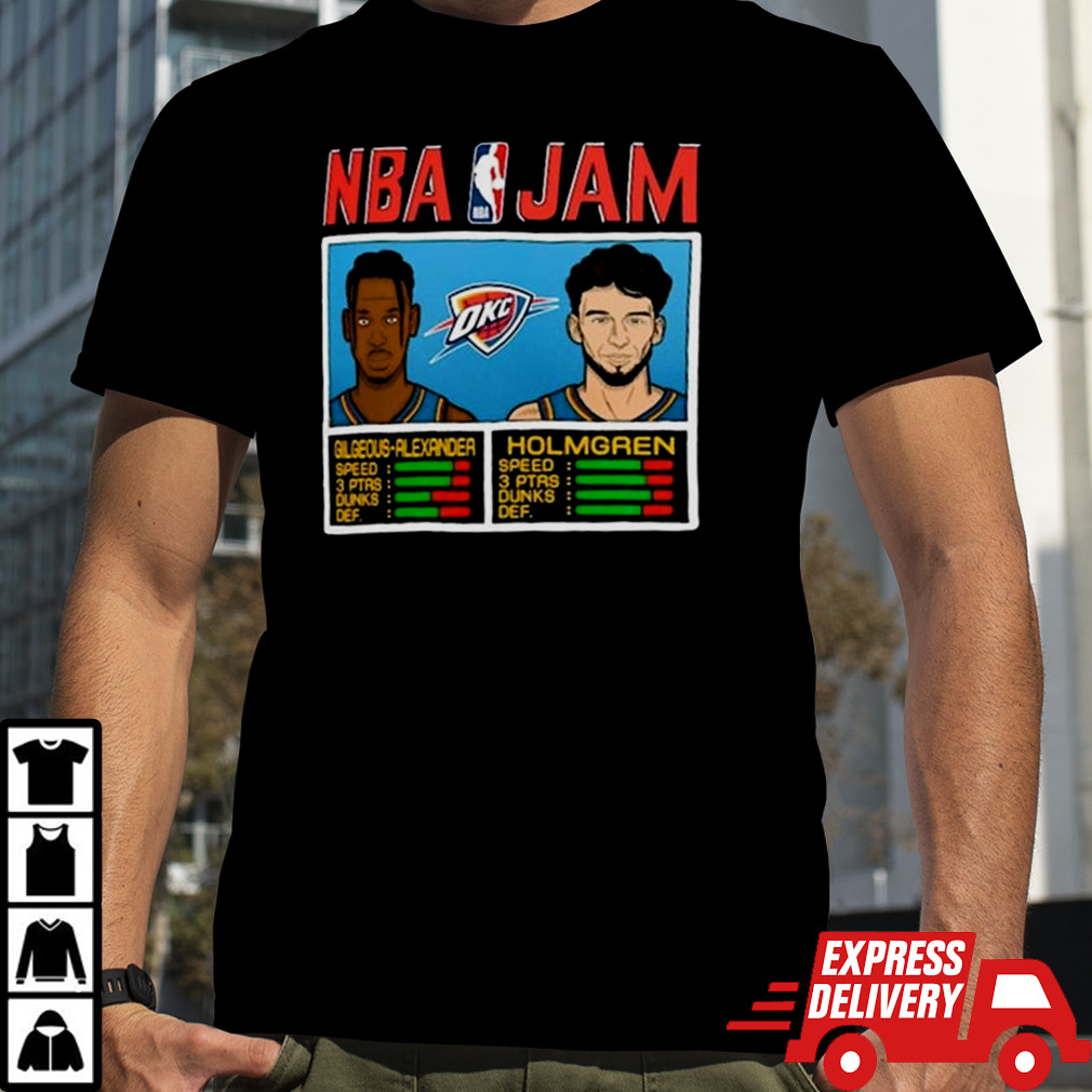 Shai Gilgeous-alexander & Chet Holmgren Oklahoma City Thunder Nba Jam Tri-blend T-shirt