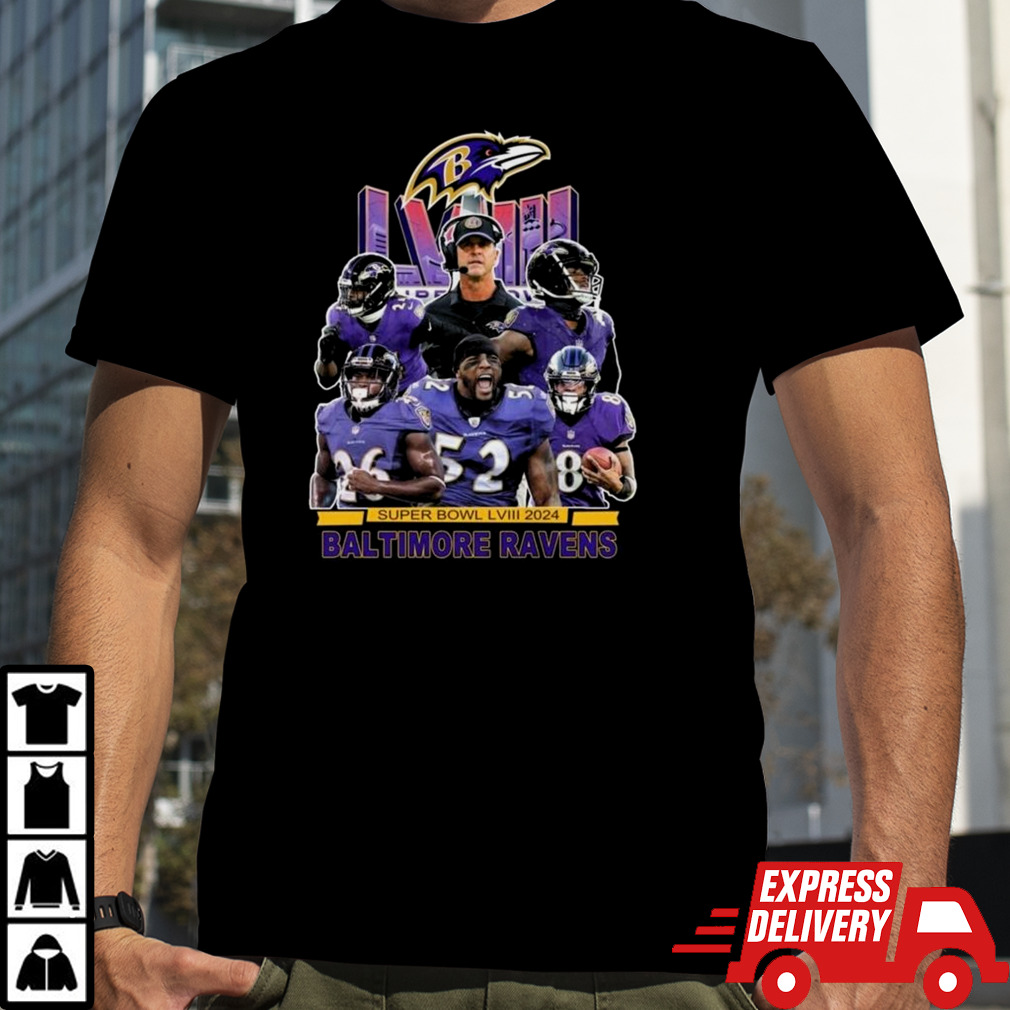 Super Bowl LVIII 2024 Baltimore Ravens T-Shirt