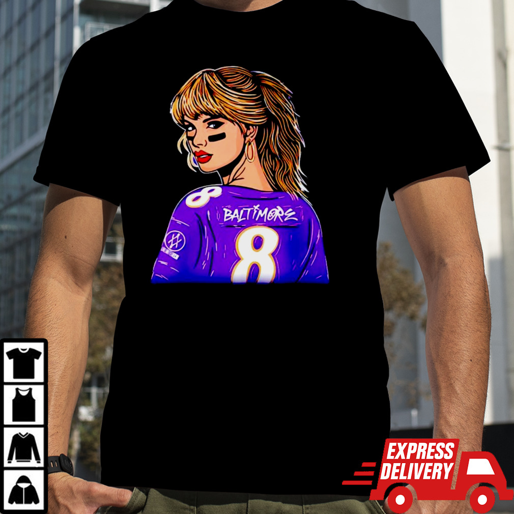 Taylor in a Baltimore Ravens shirt