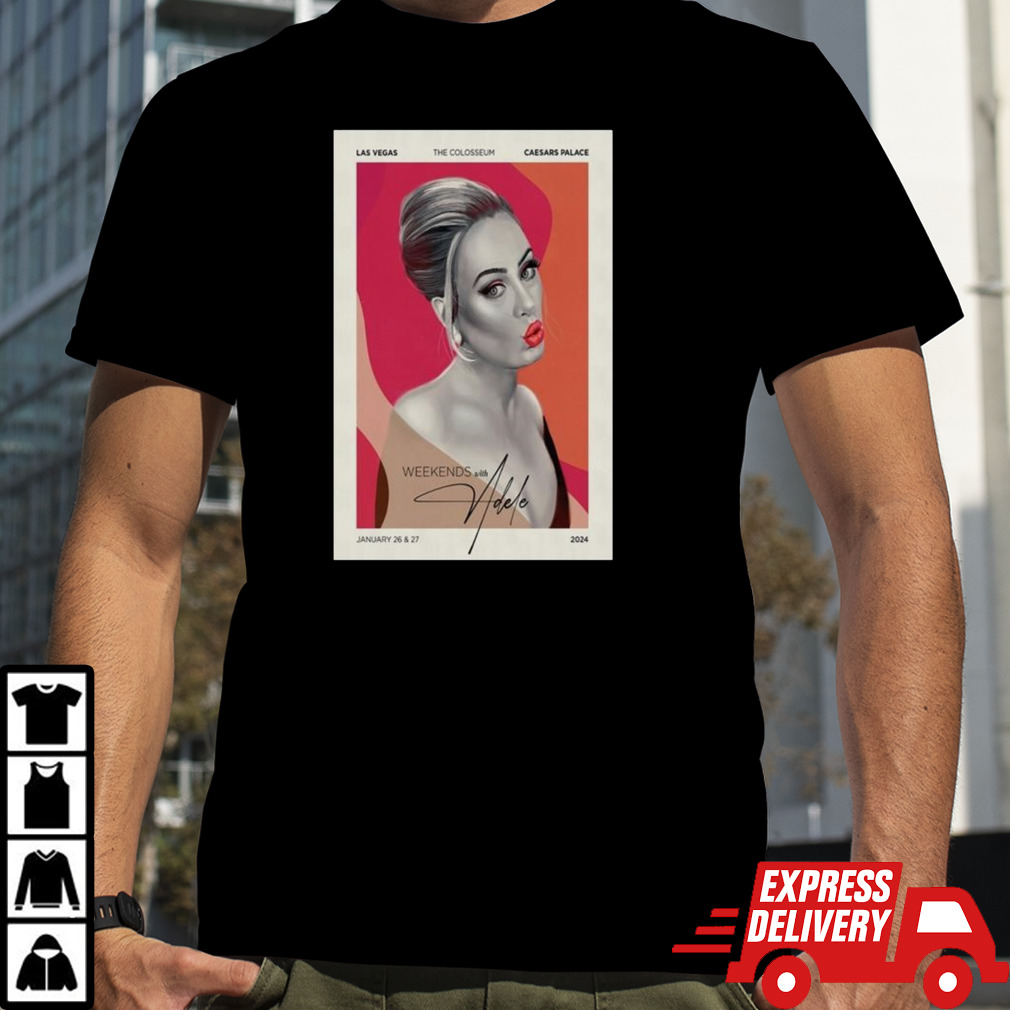 Weekends With Adele The Colosseum Caesars Palace, Las Vegas January 26 & 27, 2024 Tour T-shirt