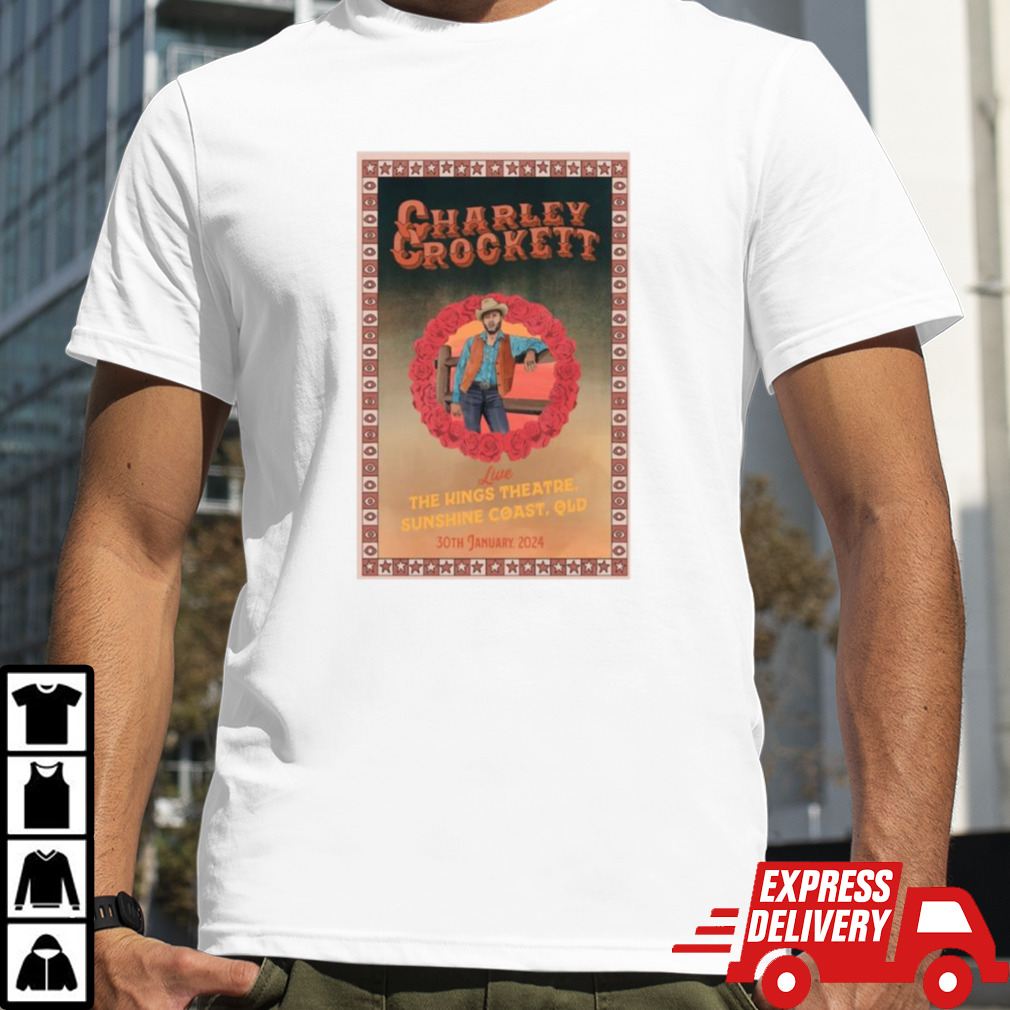 Charley Crockett Jan 30, 2024 Sunshine Coast, QLD T-shirt