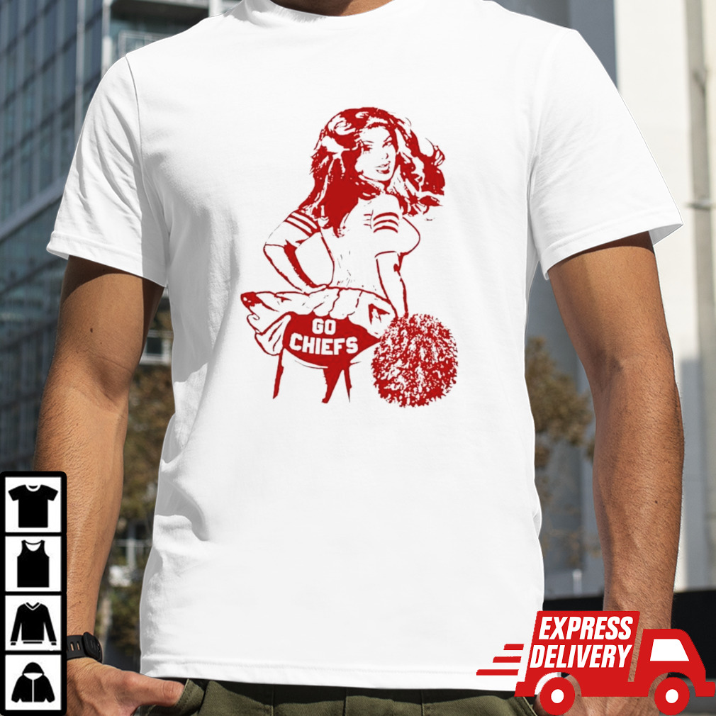 Cheerleading girl go Chiefs shirt