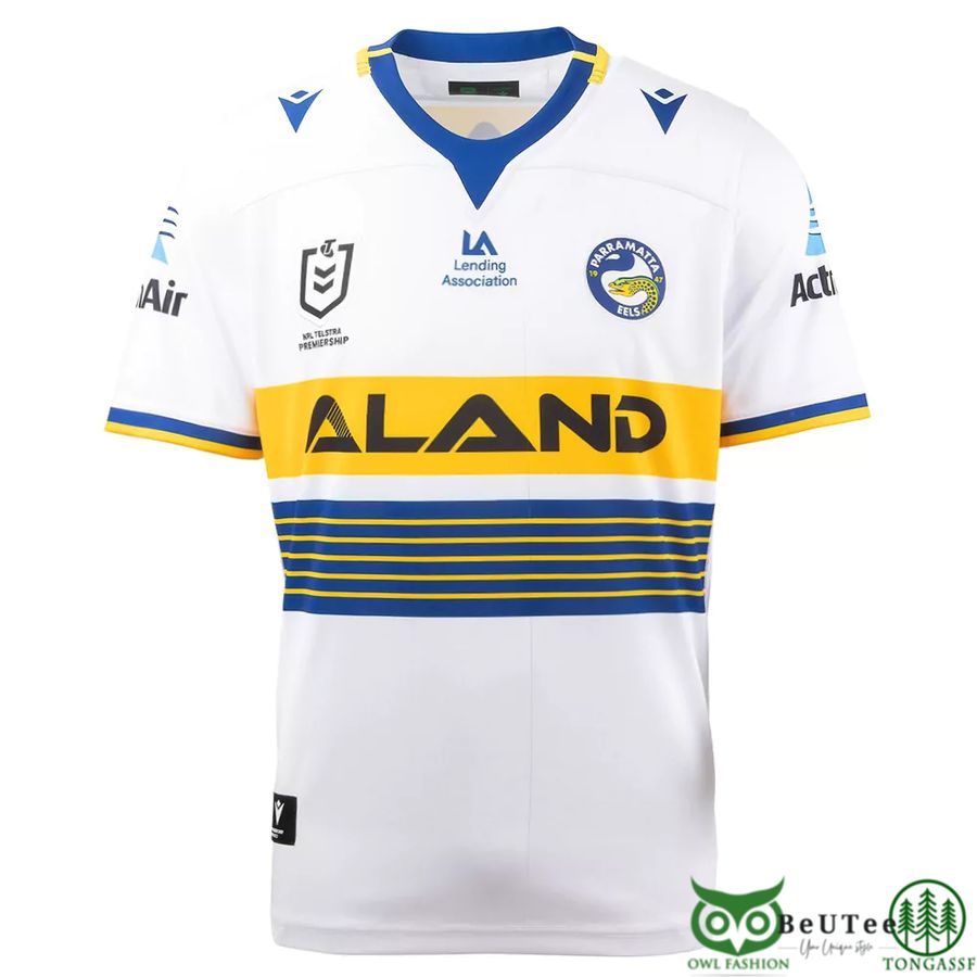 Custom Name Number 2022 Parramatta Eels NRL Away 3D T-shirt