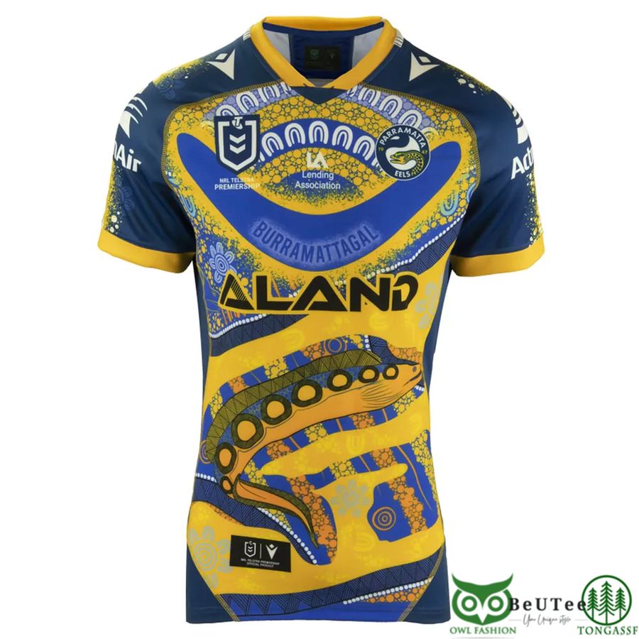 Custom Name Number 2022 Parramatta Eels NRL Indigenous Jersey 3D T-shirt