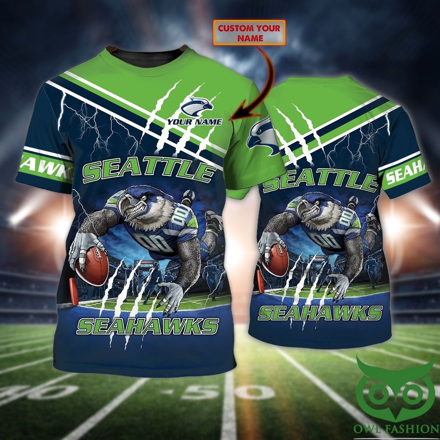 Custom Name Seattle Seahawks NFL 3D T-shirt for fans