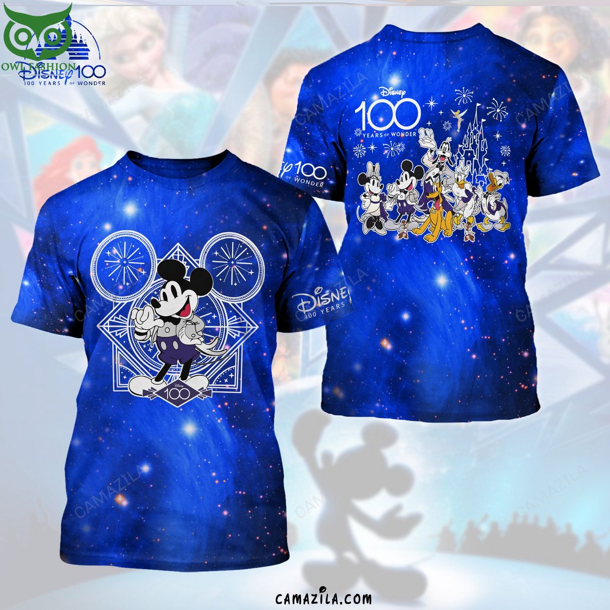 Disney Mickey 100Th Years of Wonder 3D Unisex Tshirt