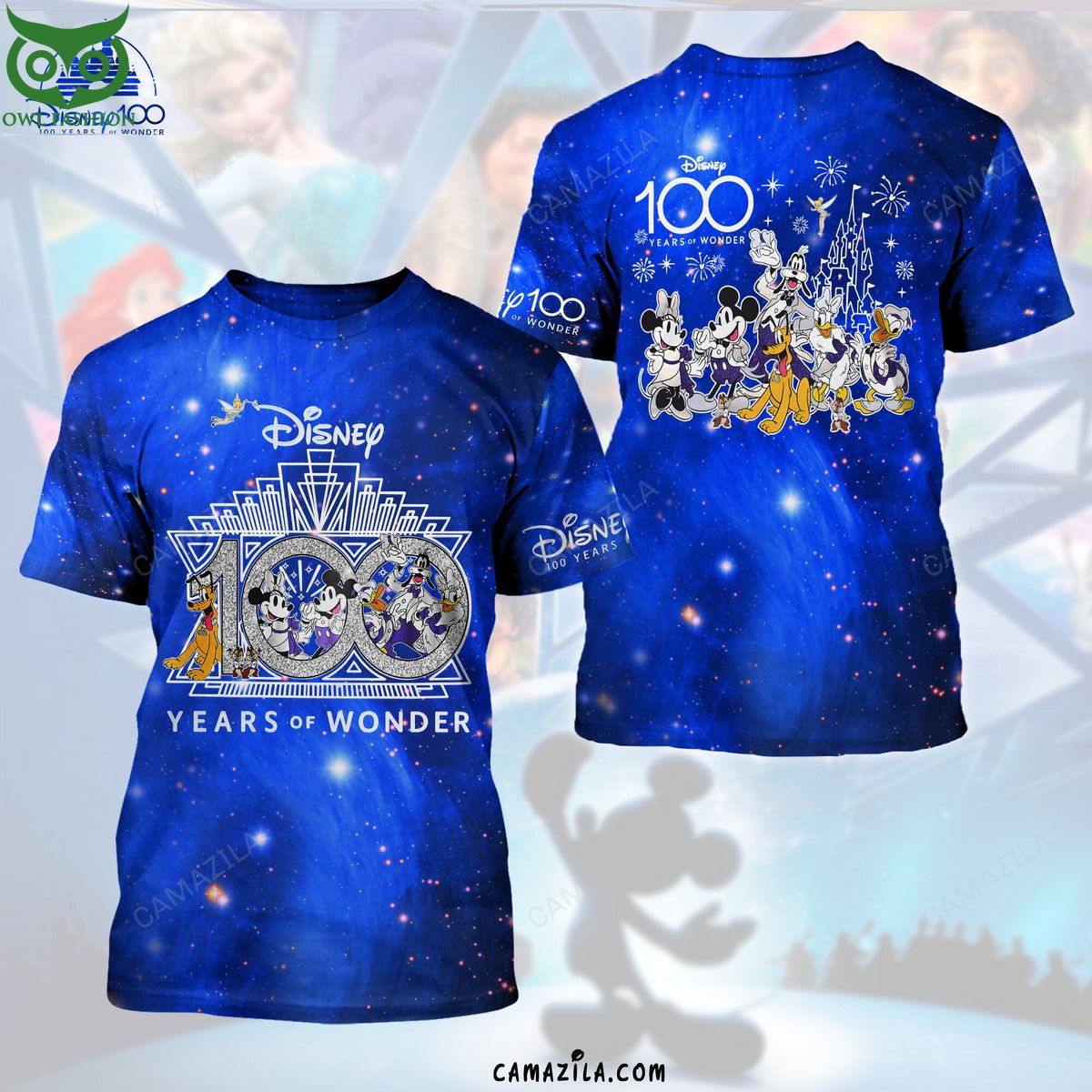 Disney Minnie 100Th Years of Wonder 3D Unisex Tshirt