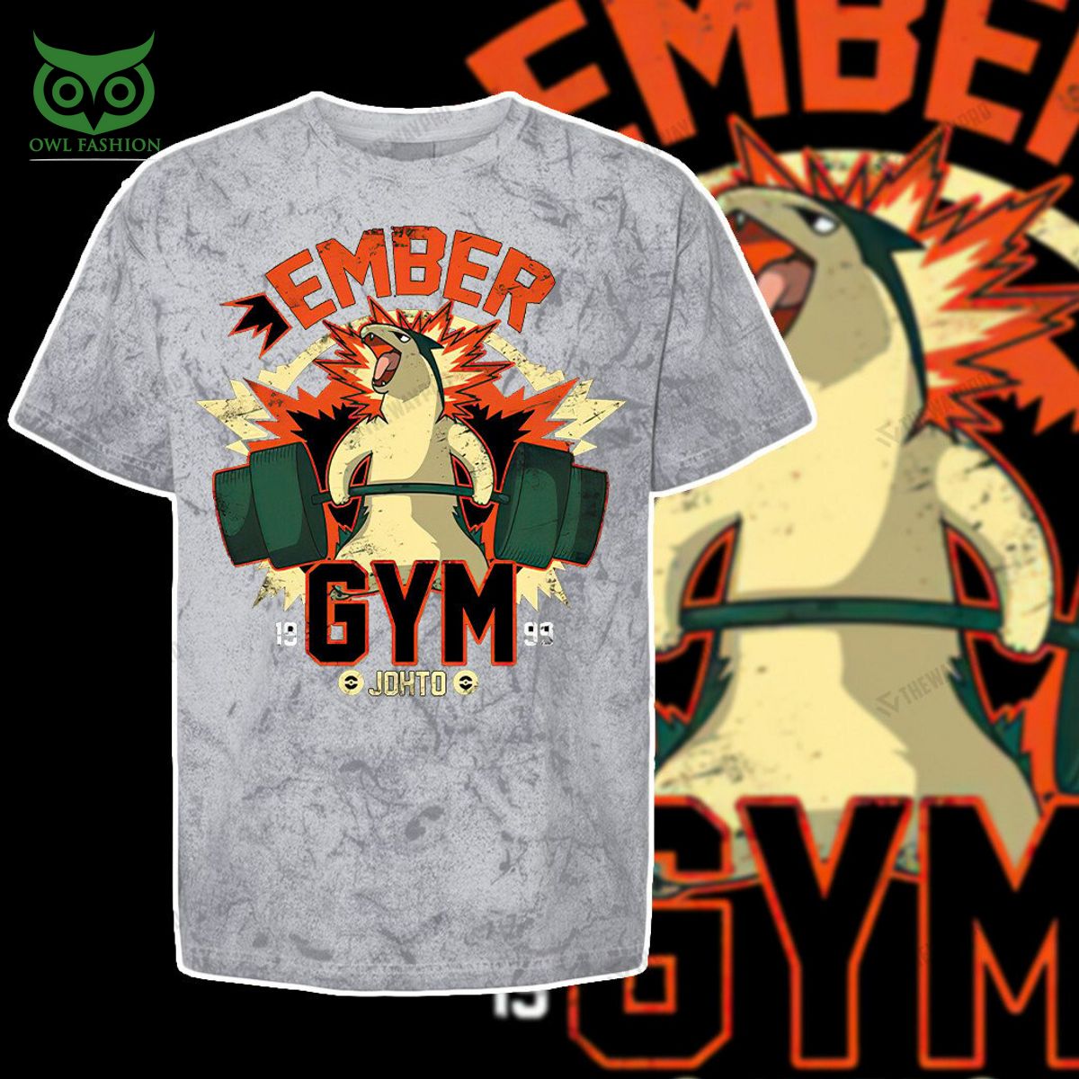 Ember Gym Pokemon Anime Custom 3D T-shirt